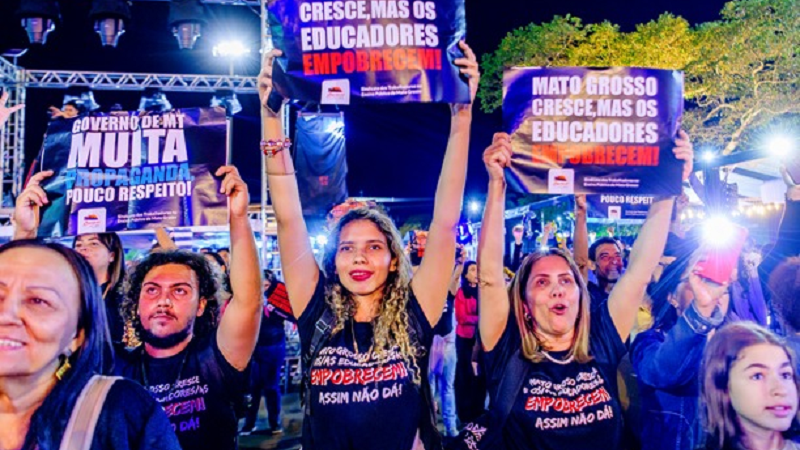 Sintep-MT leva protestos dos educadores para o Festival de Inverno em Chapada dos Guimarães