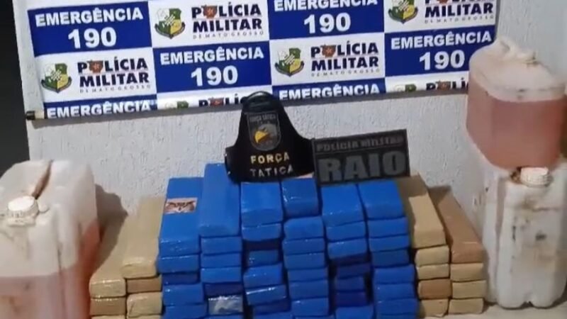 Força Tática apreende 72 quilos de maconha e conduz dois suspeitos por tráfico de drogas