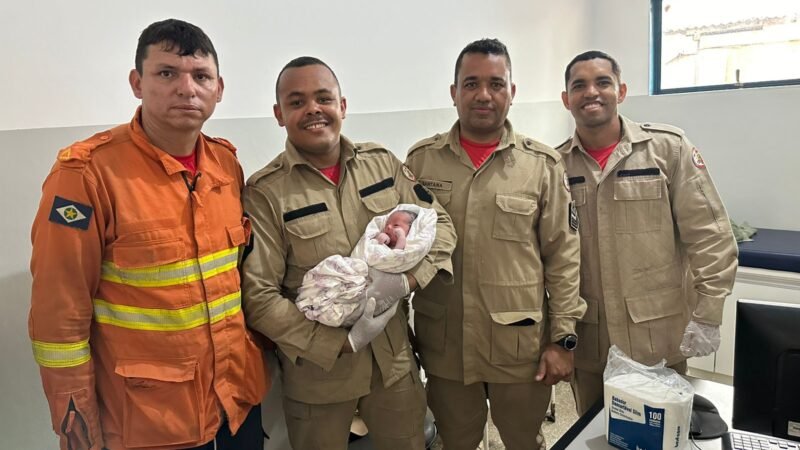 Bombeiros que atuavam no combate a incêndio florestal auxiliam gestante em parto de risco