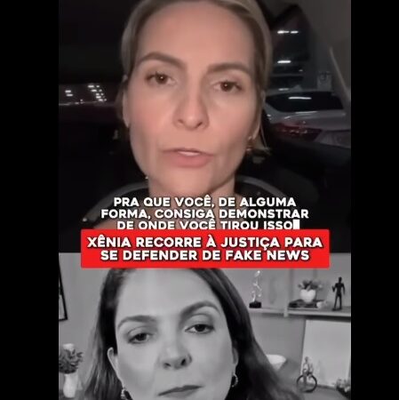 Xênia recorre á justiça para se defender de FAKE NEWS propagadas nas redes sociais