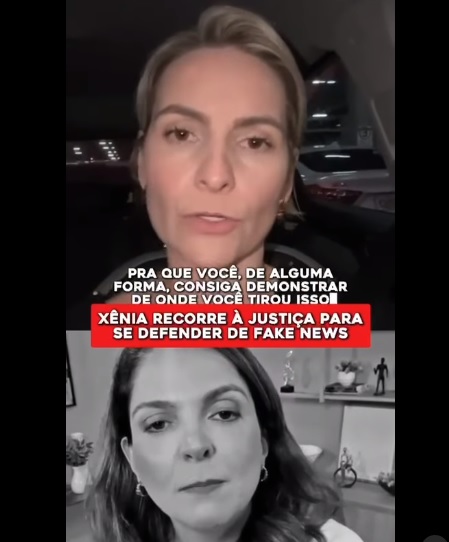 Xênia recorre á justiça para se defender de FAKE NEWS propagadas nas redes sociais