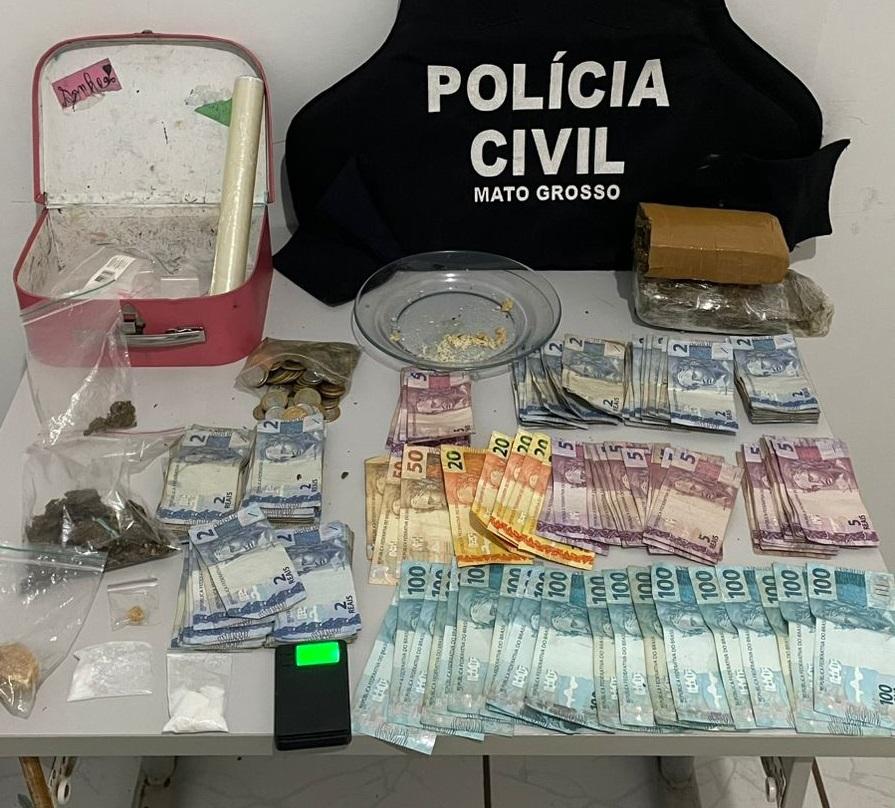 Polícia Civil prende suspeitos por tráfico de drogas durante cumprimento de buscas em Campinápolis