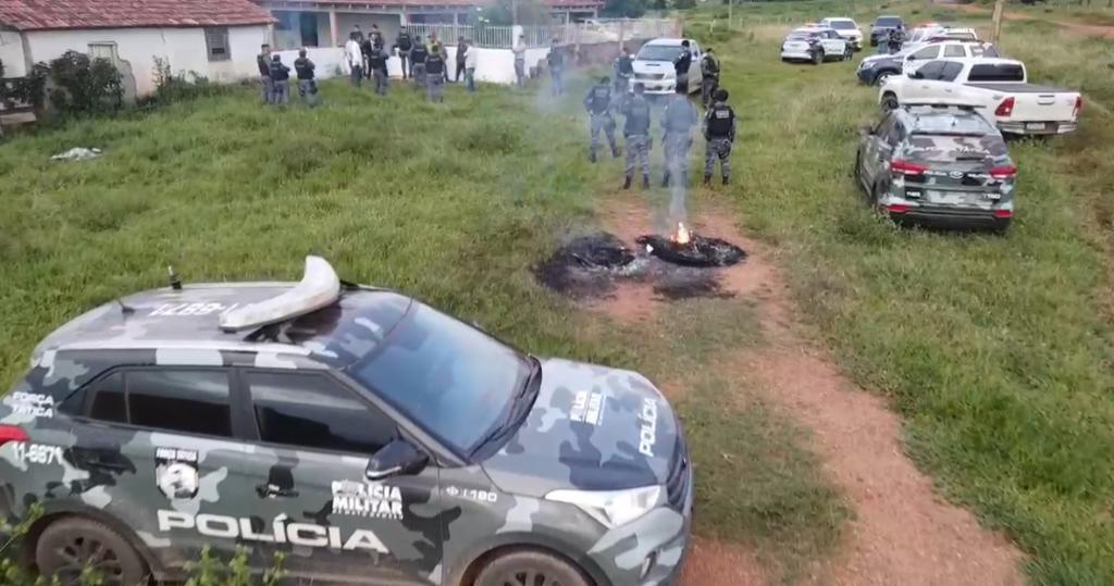 Polícia Militar impede mais uma invasão de terras em MT; oito pessoas são presas